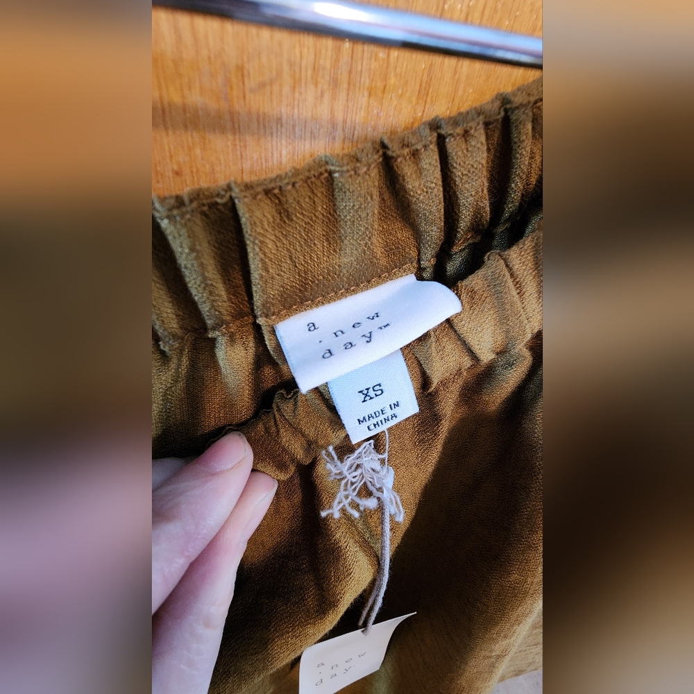 NWT Olive Green One Shoulder Tie Strap Dress - Picture 5 of 8